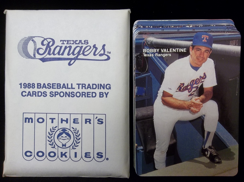 1988 Mother’s Cookies Texas Rangers Bsbl.- 10 Complete Sets of 28 Cards in Original Paper Set Bags