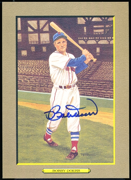 1988 Perez-Steele Great Moments Bsbl. Art Card #36 Bobby Doerr- Autographed