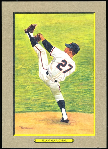 1990 Perez-Steele Great Moments Bsbl. Art Card #56 Juan Marichal- Autographed