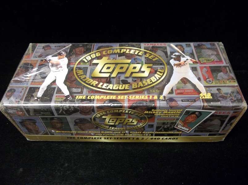 1996 Topps Bsbl.- 1 Unopened Retail Brown Box Factory Set of 448 Cards