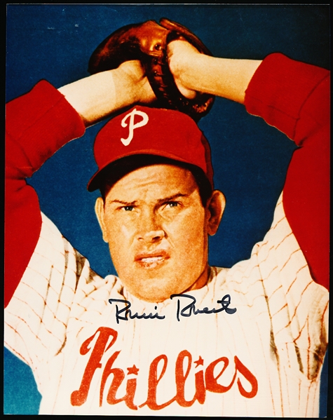 Robin Roberts Autographed Philadelphia Phillies Bsbl. Color 8” x 10” Photo