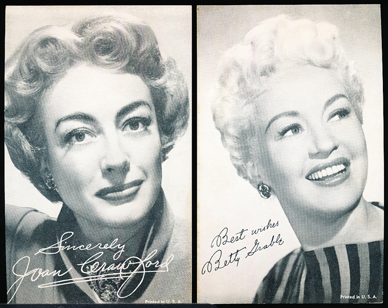 1950’s Hollywood Salutation Exhibit Non-Sports- 5 Diff. Actresses