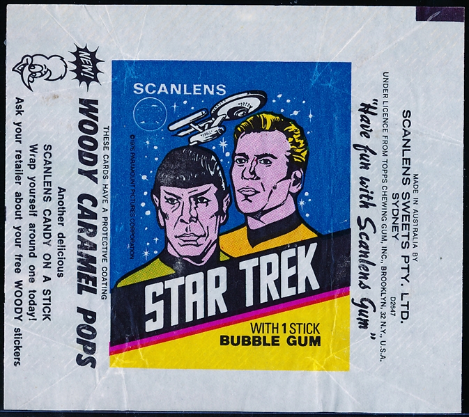 1976 Scanlens Star Trek Non-Sports- 1 Wrapper