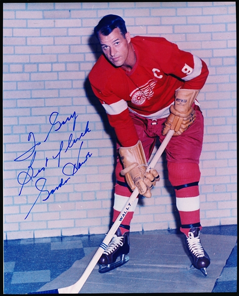 Gordie Howe Autographed Detroit Red Wings Hockey Color 8” x 10” Photo