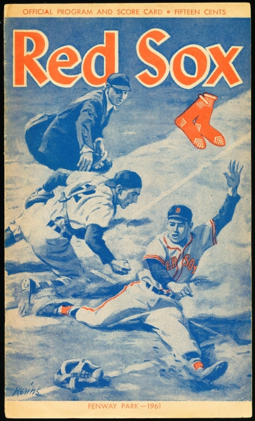 1961 Kansas City @ Boston Red Sox MLB Program