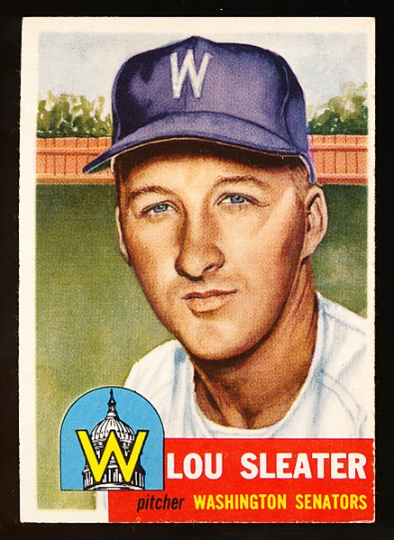 1953 Topps Baseball Hi#- #224 Sleater, Washington
