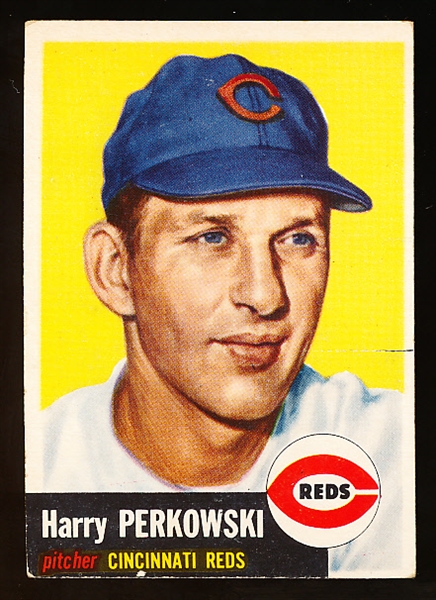 1953 Topps Baseball Hi#- #236 Perkowski, Reds