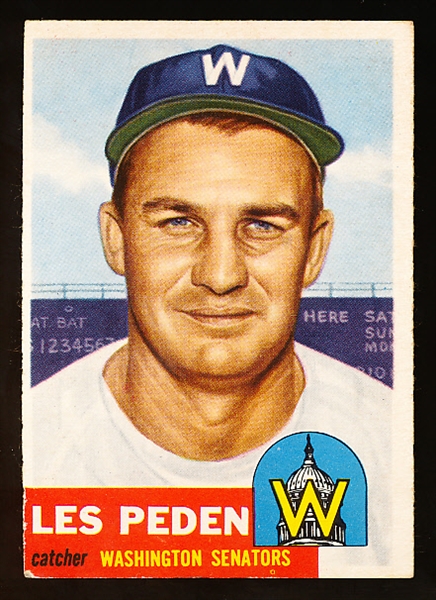 1953 Topps Baseball Hi#- #256 Les Peden, Washington-SP! 