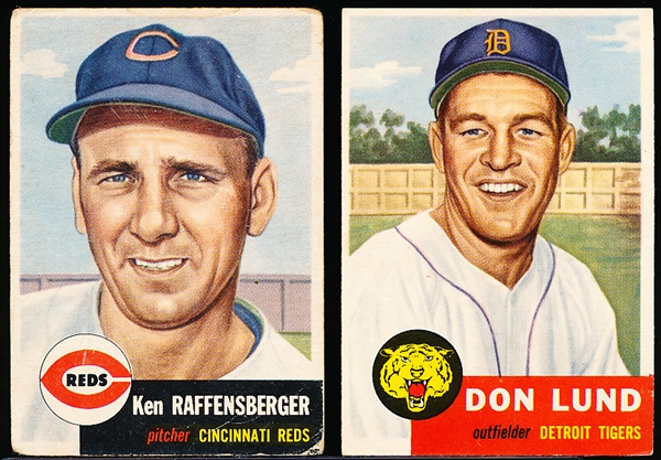 1953 Topps Baseball Hi#- 2 Diff- #276 Raffensberger SP