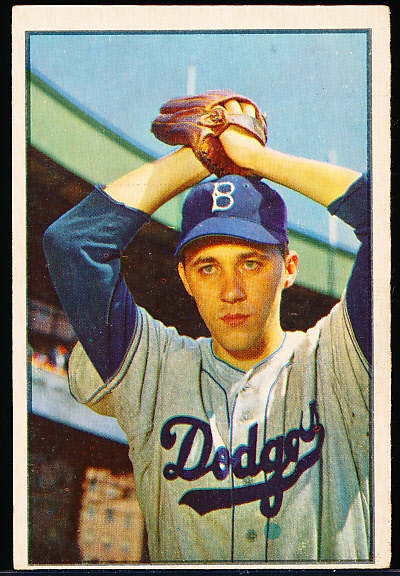 1953 Bowman Bb Color- #14 Billy Loes, Brooklyn Dodgers