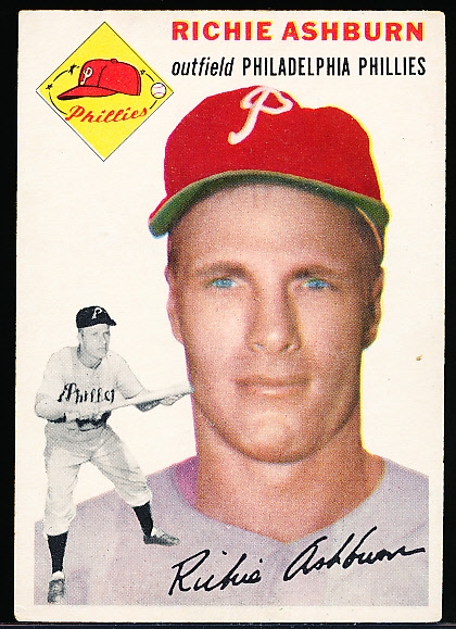 1954 Topps Bb- #45 Richie Ashburn, Phillies