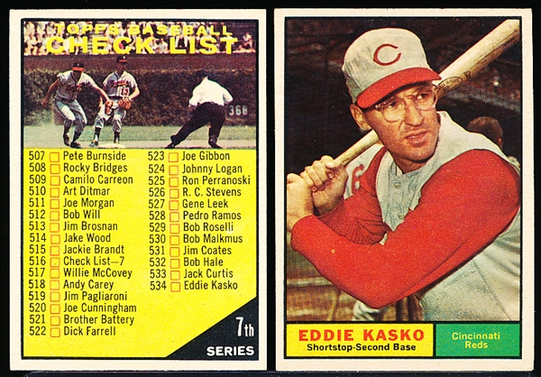 1961 Topps Bb- 2 Cards