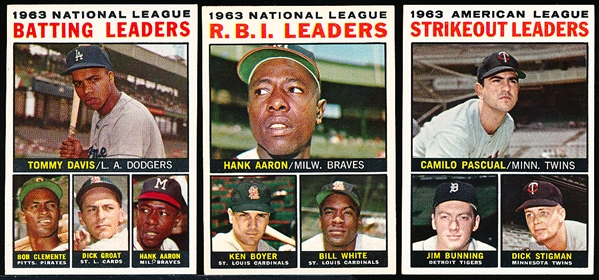 1964 Topps Bb- 5 Diff Leaders