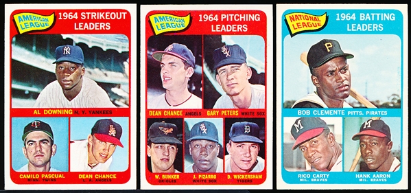 1965 Topps Bb- 5 Diff Leaders