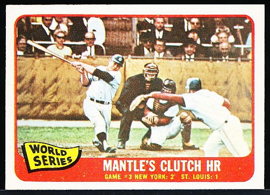 1965 Topps Bb- #134 World Series- Mickey Mantle