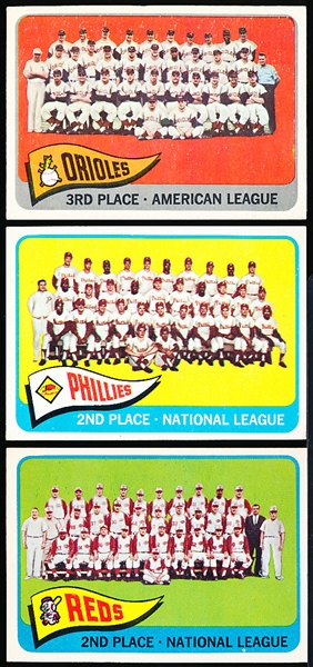 1965 Topps Bb- 7 Team Cards