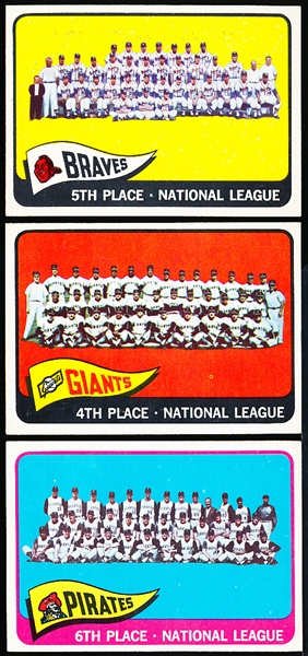 1965 Topps Bb- 8 Team Cards