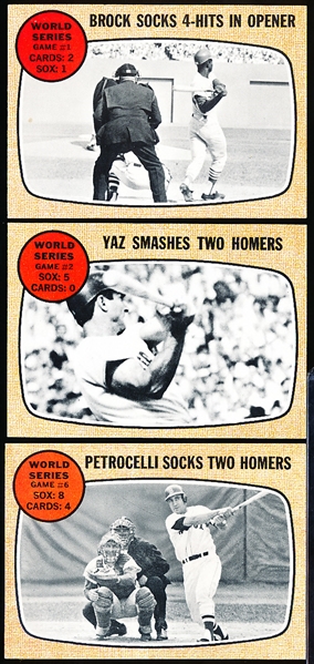 1968 Topps Bb- 5 Diff World Series Cards