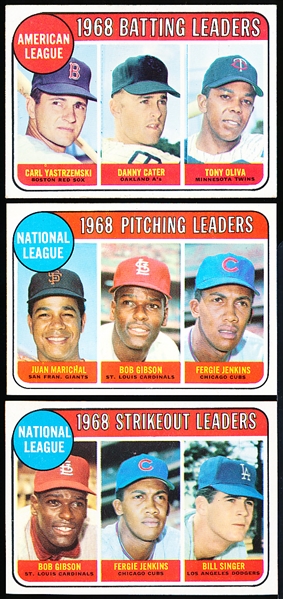 1969 Topps Bb- 10 Diff Leaders