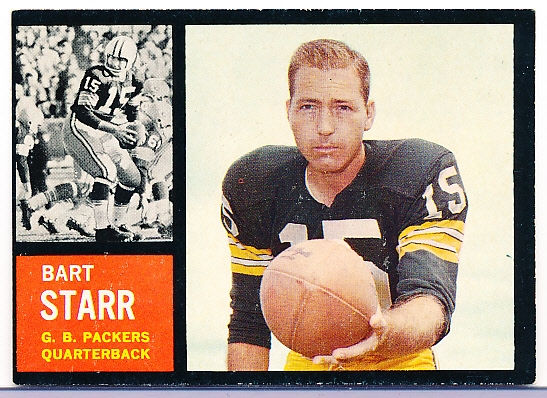 1962 Topps Fb- #63 Bart Starr, Packers