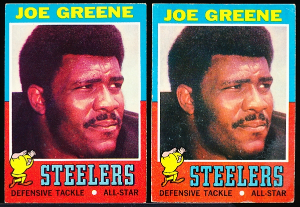 1971 Topps Fb- #245 Joe Greene, Steelers- RC- 2 Cards