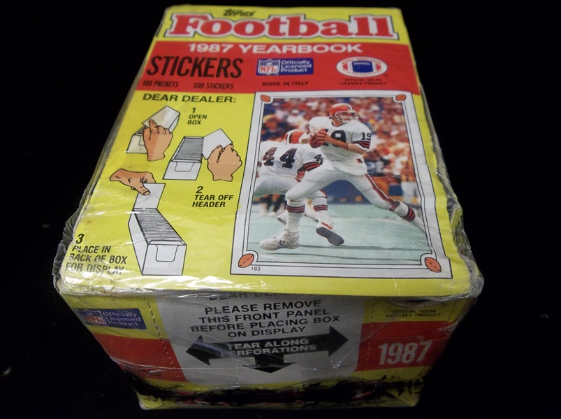 1987 Topps Football Stickers- One Unopened Box of 100 Packs