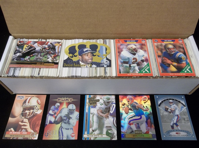 Football Star Card Lot- 700 Assorted Stars- Mostly 80’s thru 2000’s