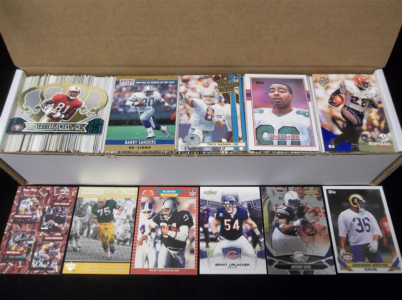 Football Star Card Lot- 700 Assorted Stars- Mostly 80’s thru 2000’s