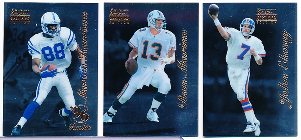 1996 Select Certified Football Complete Set of 125 with 6 Diff. Promo Cards