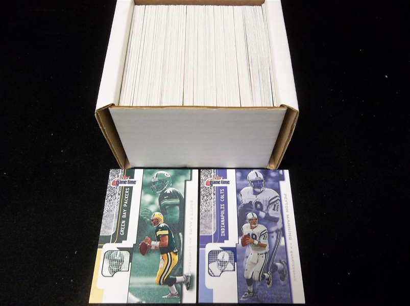 2001 Fleer Game Time Football Near Base (#1-110) Set- 109 of 110 Plus 19 Diff. SP’s!