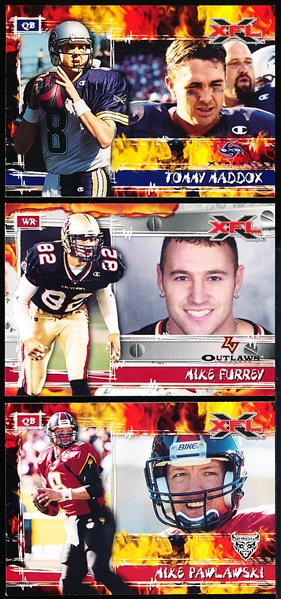 2001 Topps XFL Football Complete Set of 100 Plus 8 Card Promo Set