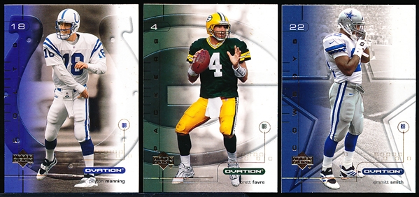 2001 Upper Deck Ovation Ftbl. Complete Base (#1-90) with 10 Diff. SP’s, 5 Diff. B & W SP’s, & 8 Diff. Embossed SP’s