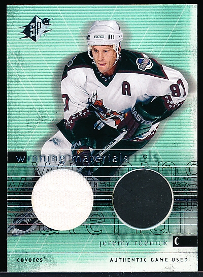 2001 SPx Hockey- “Winning Materials”- #W-RE Jeremy Roenick, Coyotes