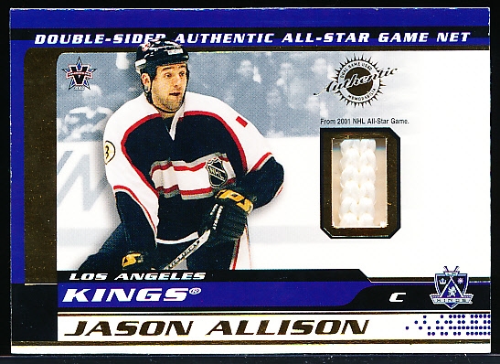 2002 Vanguard Hockey- “Double Sided All-Star Game Net”- #48 J. Allison/ Z. Palffy, Kings