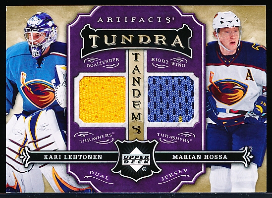 2007-08 Artifacts Hockey- “Tundra Tandems”- #TT-LH Kari Lehtonen/ Marian Hossa, Thrashers