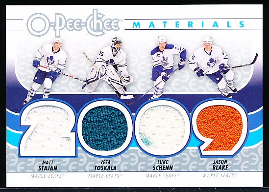 2009-10 O-Pee-Chee Hockey- “Quad Materials”- #J-LEAF Maple Leafs