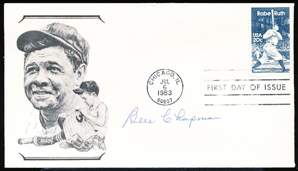 July 6, 1983 Babe Ruth 1st Day of Issue Cachet- Autographed by Ben Chapman