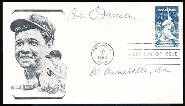 July 6, 1983 Babe Ruth 1st Day of Issue Cachet- Autographed by Bob O’Farrell