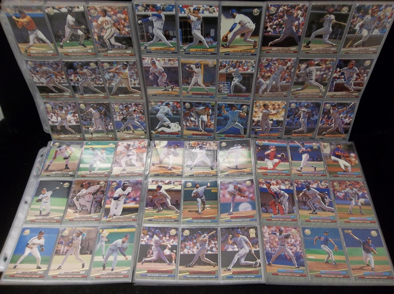 1992 Stadium Club Bsbl.- 1 Complete Set of 900 Cards in Pages- Overall NrMt or btr.