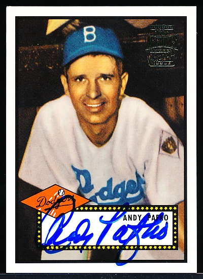 2001 Topps Archives “Reprint Autographs” #TAA19 1952 Topps Andy Pafko