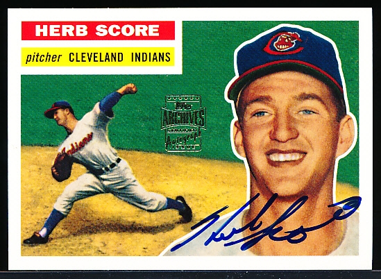 2001 Topps Archives “Reprint Autographs” #TAA50 1956 Topps Herb Score