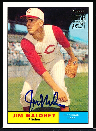 2001 Topps Archives “Reprint Autographs” #TAA71 1961 Topps Jim Maloney