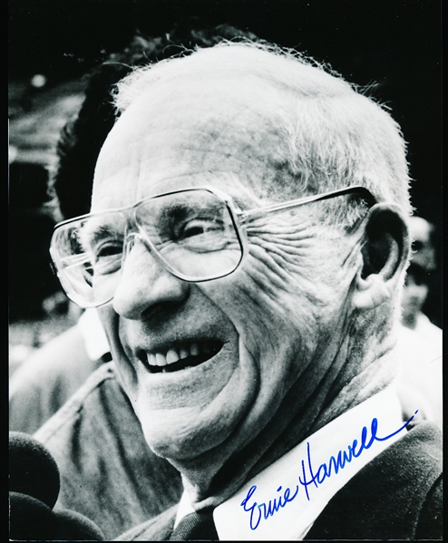 Ernie Harwell Autographed Detroit Tigers B/W 8” x 10” Photo