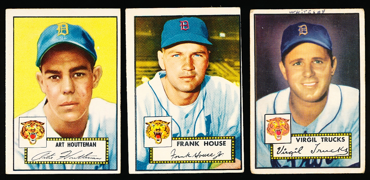 1952 Topps Baseball- 3 Diff Detroit Tigers