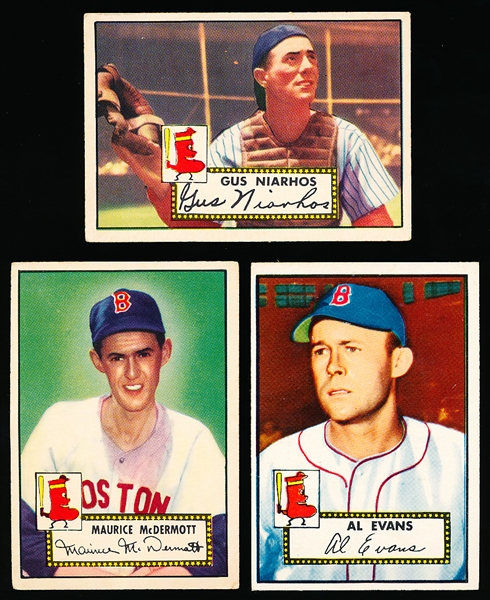 1952 Topps Baseball- 3 Diff Boston Red Sox