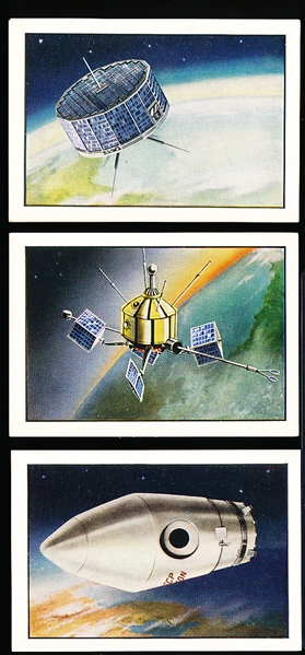 1963 Quaker Oats Krunchies “Space” Card English Box Premiums- 7 Diff.