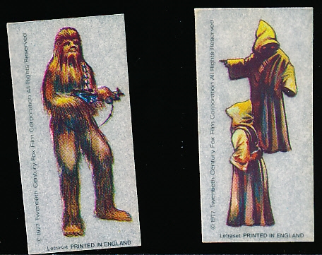 1978 Letraset “Star Wars” English Cards- NrMt. overall