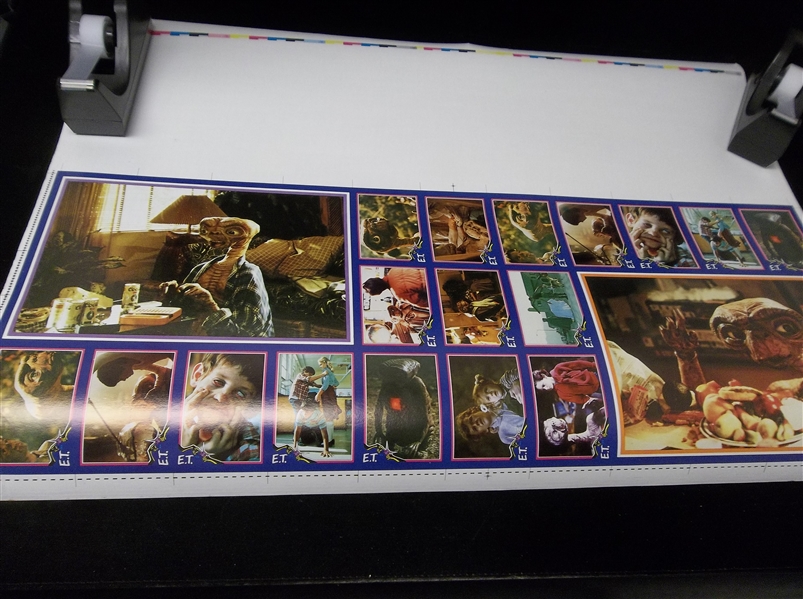 1983 Topps “E.T.” 2nd Series Complete Set on Two Uncut Blank-Backed Proof Sheets