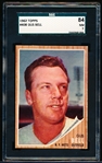 1962 Topps Baseball- #408 Gus Bell, Mets- SGC 84 (NM 7)