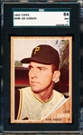 1962 Topps Baseball- #448 Joe Gibbon, Pirates- SGC 84 (NM 7)